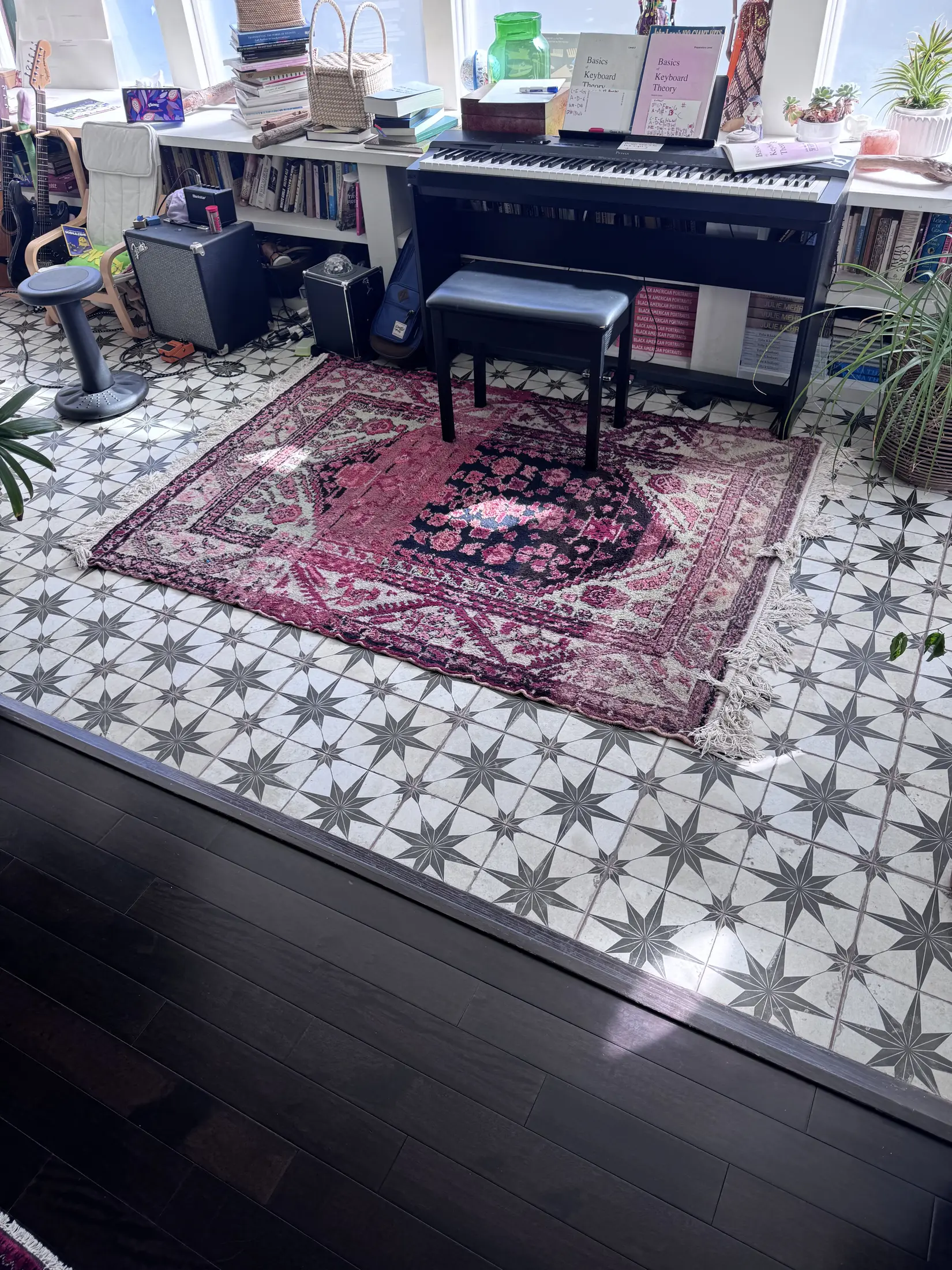 Professionally cared-for area rug in an Orange County home